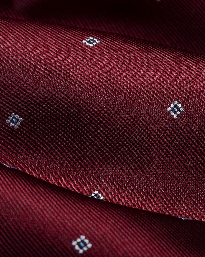 ESQ Neckties Red Geometric Silk Tie