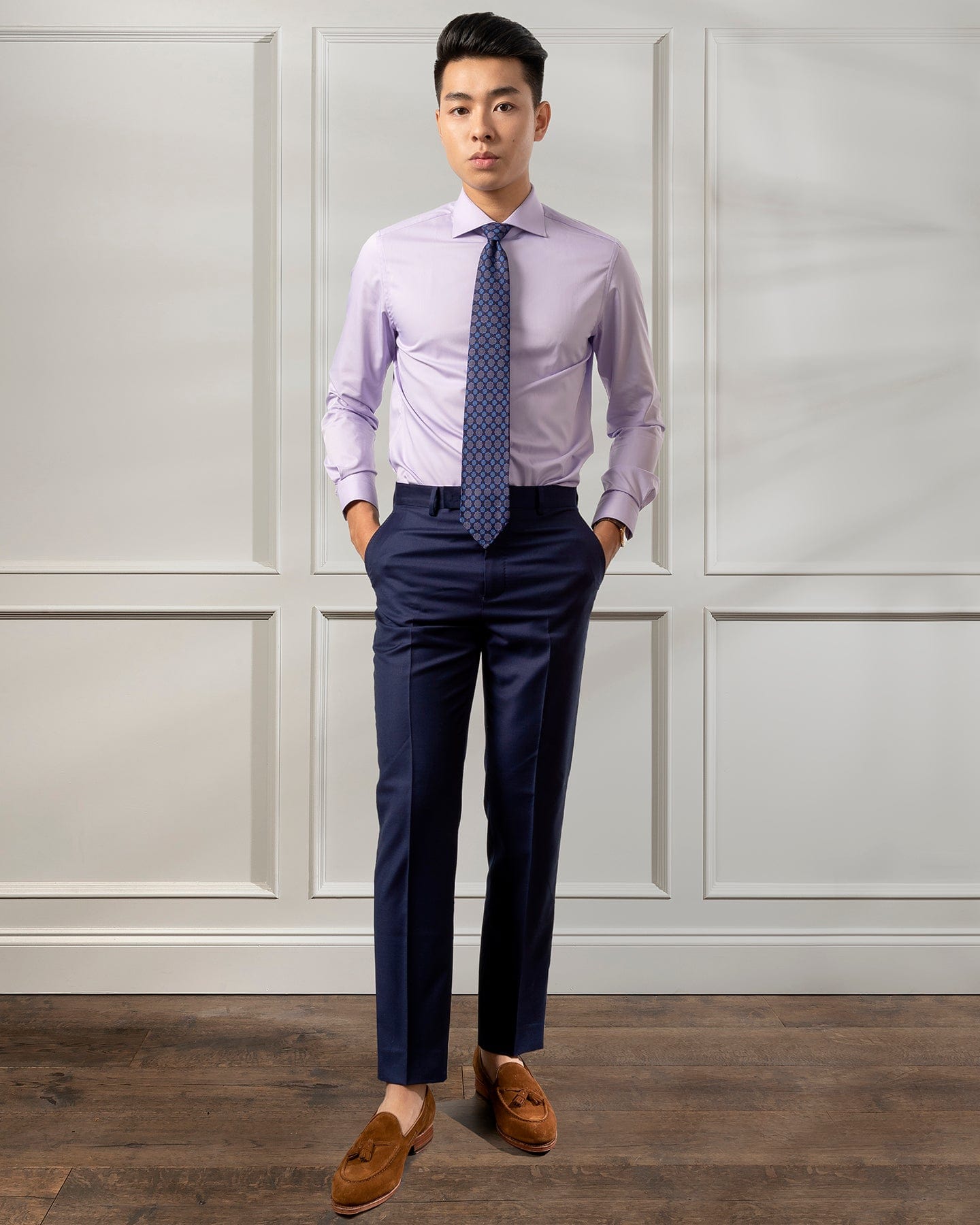 ESQ Shirts Angelo Bamboo Purple Shirt