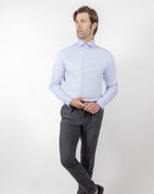 ESQ Shirts Jackson Basketweave Blue Shirt