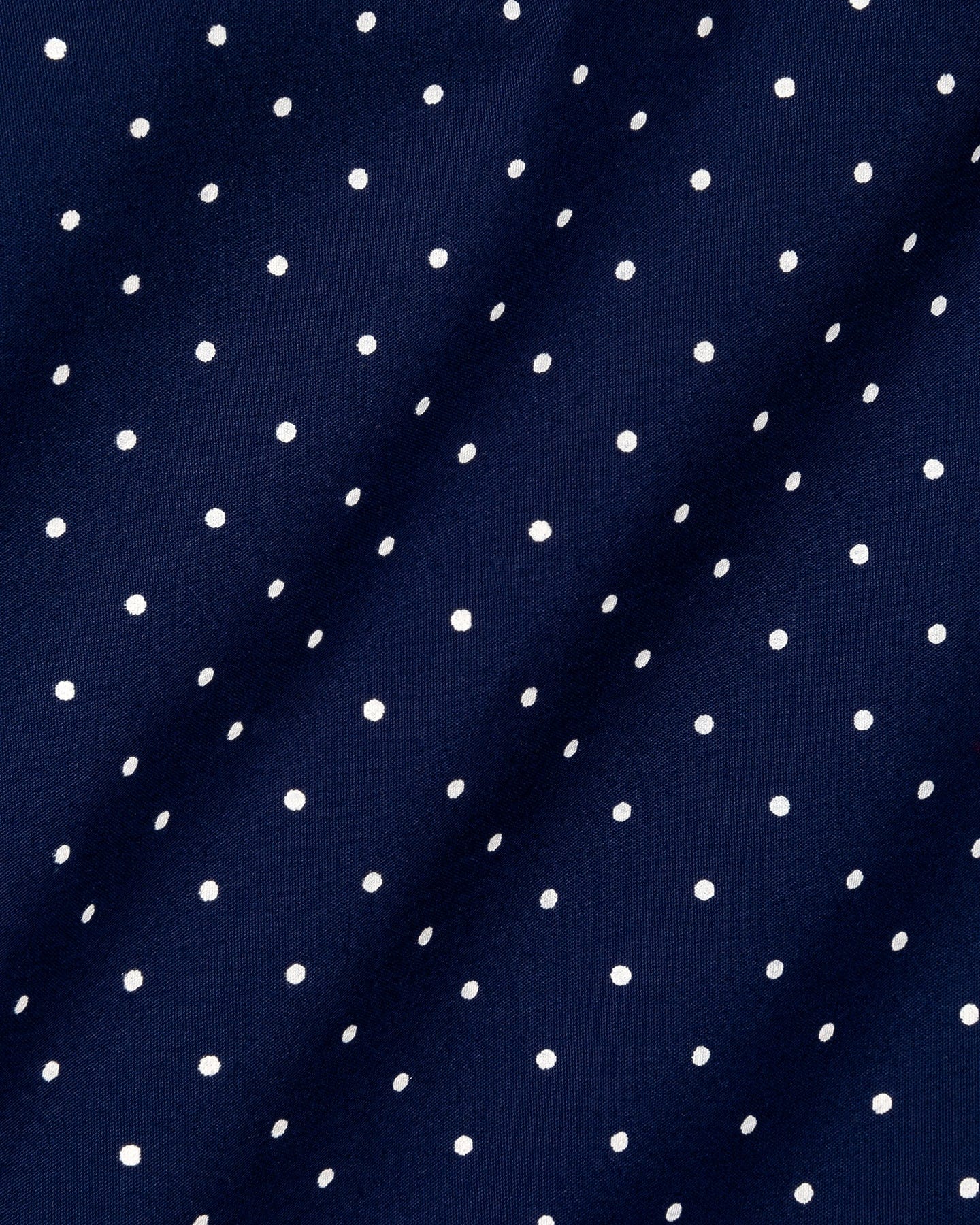 ESQ Shirts Napoli Bamboo Navy with White Polka Dot Shirt